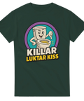 Humoristiskt motiv av en toalettstol med kiss och kaxigt citat – grafisk t-shirt