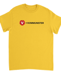 T-shirt med politiskt budskap och tydlig typografi – politisk satir design