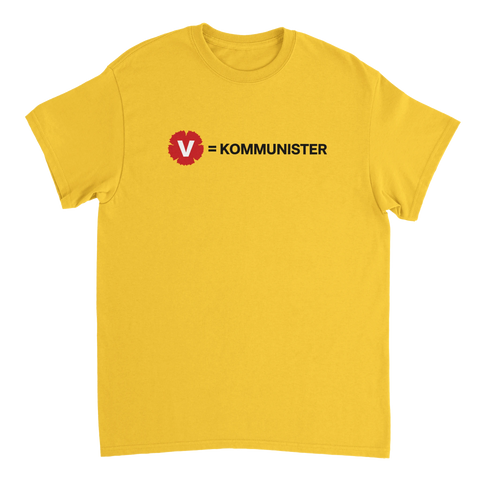 T-shirt med politiskt budskap och tydlig typografi – politisk satir design