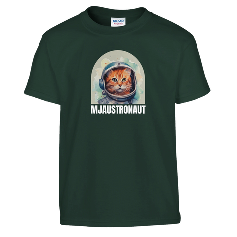 Humor t-shirt barn med katt i rymden