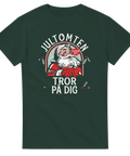 Vintage inspirerat jultomtemotiv med texten Du fixar det på grön t-shirt