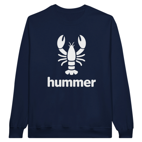 Parodi på klassisk sportlogotyp med hummer-motiv – grafisk sweatshirt