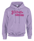 Ljuslila hoodie med humoristiskt budskap om svensk kultur