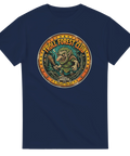 Illustration av nordiskt troll med träpåk i vintage-stil – grafisk t-shirt