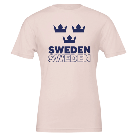 Tre kronor Sweden t-shirt patriotisk design landslagskläder Sverige