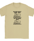 Sandfärgad t-shirt med grafiskt tryck föreställande en arg utvecklare
