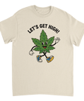 Retroinspirerad design med ett glatt tecknat blad på krämvit t-shirt