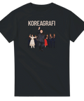 Politisk satir t-shirt med texten Koreagrafi och Kim Jong-un – svart t-shirt