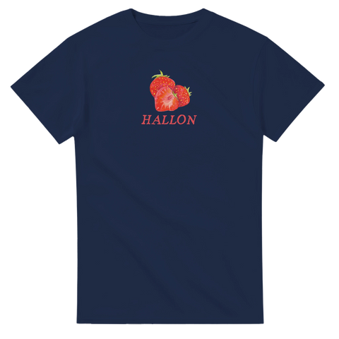 T-shirt med röd hallonillustration