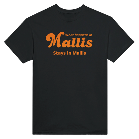 Grafisk textdesign med nostalgisk typografi tryckt på t-shirt