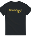 Guldfärgat texttryck Tidöavtalet 3.0 på svart bakgrund – politisk t-shirt