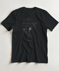 Konstnärlig illustration med siluett i en tunnel – t-shirt med gruvmotiv