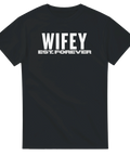 Wifey" textdesign vit t-shirt dam
