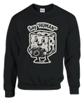 Say human" textmotiv sweatshirt för alla