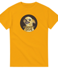 rolig t-shirt Crazy Dog gul tröja med lekfullt hundmotiv