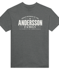 Gråmelerad t-shirt med texten Andersson – A Family of Originals