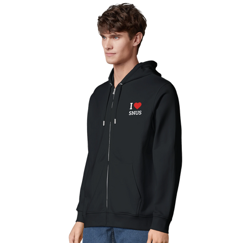 Profilbild på man som bär svart huvtröja med I Love Snus logotyp