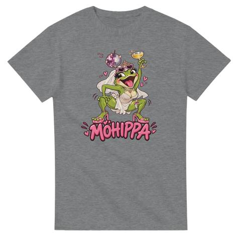 T-shirt med texten Möhippa och en festande groda i brudslöja