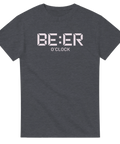 Retro digital klockstil med ordvitsen BE:ER – t-shirt med attityd