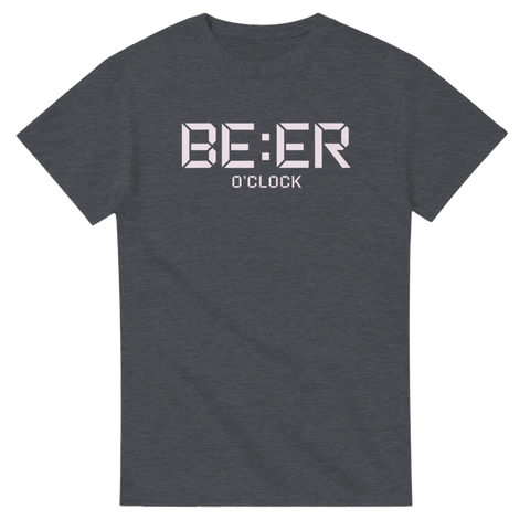Retro digital klockstil med ordvitsen BE:ER – t-shirt med attityd