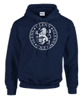 Retro klubbemblem med texten Glenn – marinblå hoodie för göteborgare