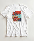 Vintage pop art illustration av man som njuter – snus t-shirt
