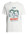 Retro illustration av par med blomsterkransar som skålar – vintage t-shirt