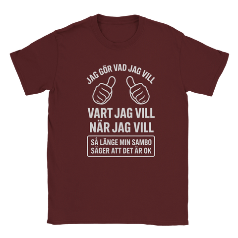 Satiriskt citat-motiv för sambos med humoristisk underton – grafisk tröja