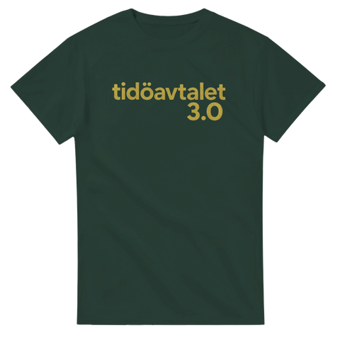 Minimalistiskt politiskt citat i guld på mörkgrön bas – grafisk t-shirt