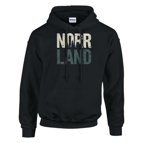 Norrland hoodie herr vintage skogsmotiv Sverige tröja