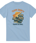 Team Shirty Track & Chill. Handritad stil.