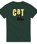 mörk t-shirt Cat med svart katt och text