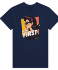 Pop art-illustration av kaxig kvinna i solglasögon – grafisk t-shirt