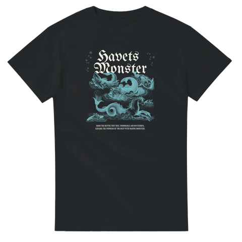 Monster t-shirt med kraken och havsmonster-motiv