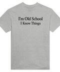 Kaxig t-shirt med texten I Know Things i gråmelerad finish
