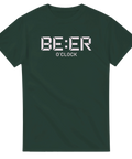 Minimalistisk grafisk design med öl-tema – t-shirt med humoristiskt citat