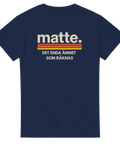 Minimalistisk t-shirt med torr humor