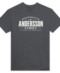 Mörkgrå t-shirt med texten Andersson – A Family of Originals
