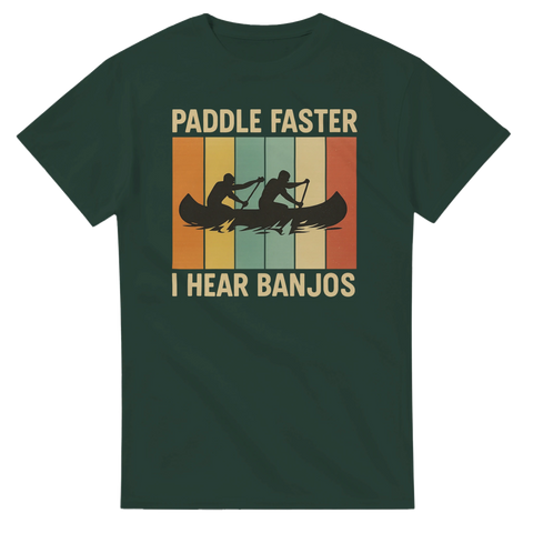 T-shirt Original - Paddle Faster I Hear Banjos – t-shirt med unikt designtryck