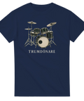 trummis t-shirt Trumdönare marinblå tröja med instrumentillustration