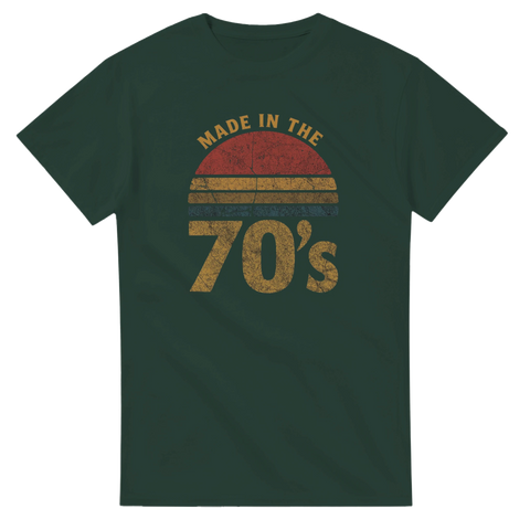 T-shirt med tidlös 70-talsestetik och Made in the 70's-text