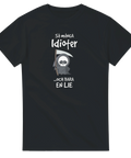 Illustration av söt Lieman med lie och sarkastisk text – grafisk t-shirt