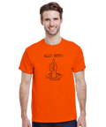 Allt gött!" t-shirt med tumme upp-motiv i vatten, orange färg.