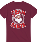 Sportigt inspirerat jultryck med glad tomte – vintage jul t-shirt