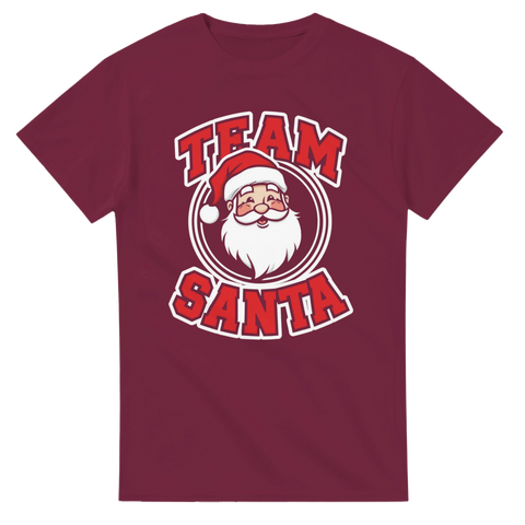 Sportigt inspirerat jultryck med glad tomte – vintage jul t-shirt