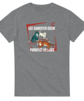 t-shirt med kattgäng Cat Gangster Crew humoristiskt motiv