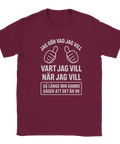 Grafisk illustration med roligt budskap om förhållanden – t-shirt med text