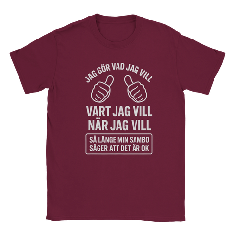 Grafisk illustration med roligt budskap om förhållanden – t-shirt med text