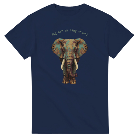 Ironisk t-shirt med elefant – svensk humor