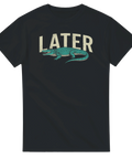 Retro illustration av en alligator med texten Later – grafisk t-shirt